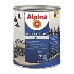 Metalo dažai Alpina Direkt auf Rost žali, 2,5l kaina ir informacija | Dažai | pigu.lt