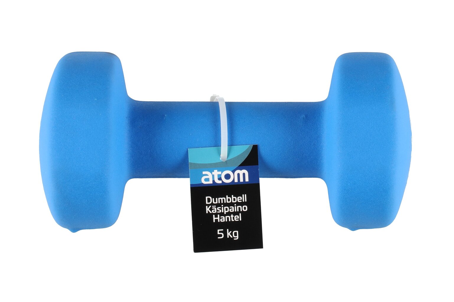 Svarmuo Atom Neoprene, 5 kg, mėlynas kaina ir informacija | Svoriai, svarmenys, štangos | pigu.lt