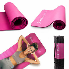 Jogos kilimėlis - „fitness“, 1 cm rožinis kaina ir informacija | Kilimėliai sportui | pigu.lt