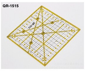 Измерительная линейка для рукоделия QR-1515, 15 x 15 cм цена и информация | Siuvimo reikmenys | pigu.lt