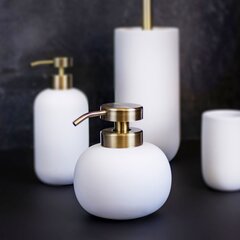 Дозатор для жидкого мыла Lotus White Low цена и информация | Аксессуары для ванной комнаты | pigu.lt
