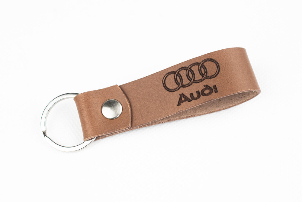 Odinis raktų pakabukas Audi, šviesiai ruda kaina | pigu.lt