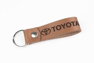 Кожаный брелок Toyota, рыжий цена и информация | Брелоки | pigu.lt