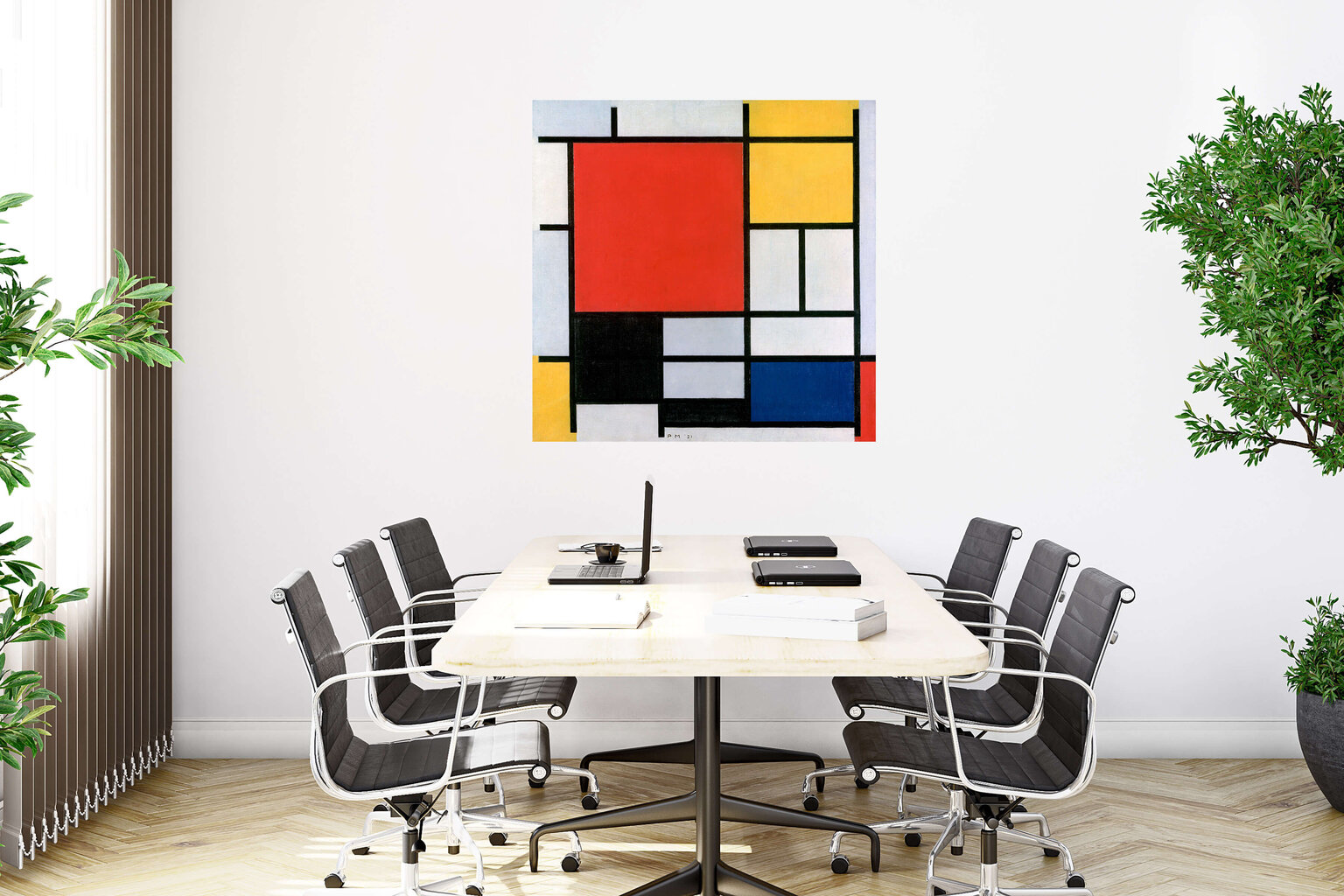 Reprodukcija Composition with Red, Yellow, Blue, and Black (Piet Mondrian) 60x60 cm kaina ir informacija | Reprodukcijos, paveikslai | pigu.lt