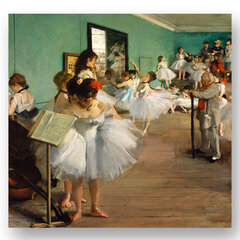 Reprodukcija The Dance Class (Edgar Degas) 40x40 cm kaina ir informacija | Reprodukcijos, paveikslai | pigu.lt