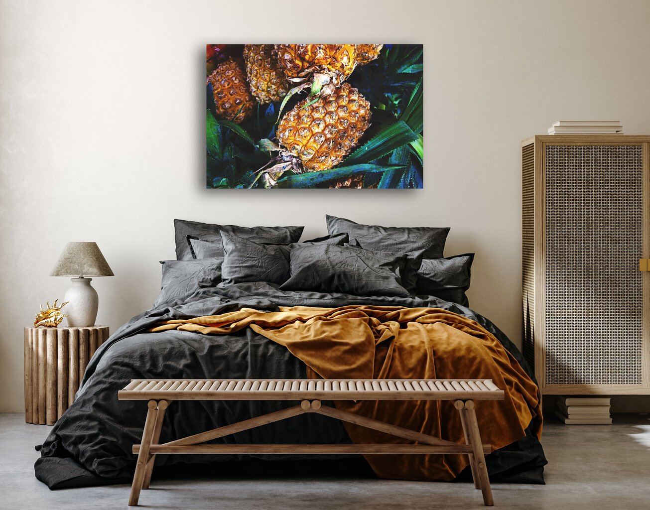 Paveikslas Ananasai, 100x70 cm цена и информация | Reprodukcijos, paveikslai | pigu.lt