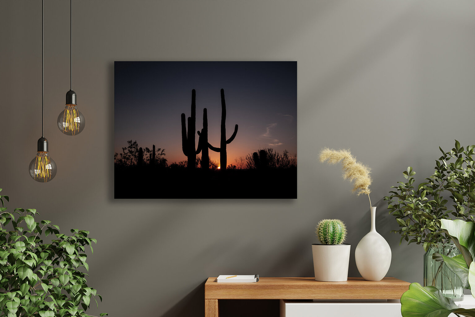 Paveikslas Kaktusai, 100x70 cm kaina ir informacija | Reprodukcijos, paveikslai | pigu.lt