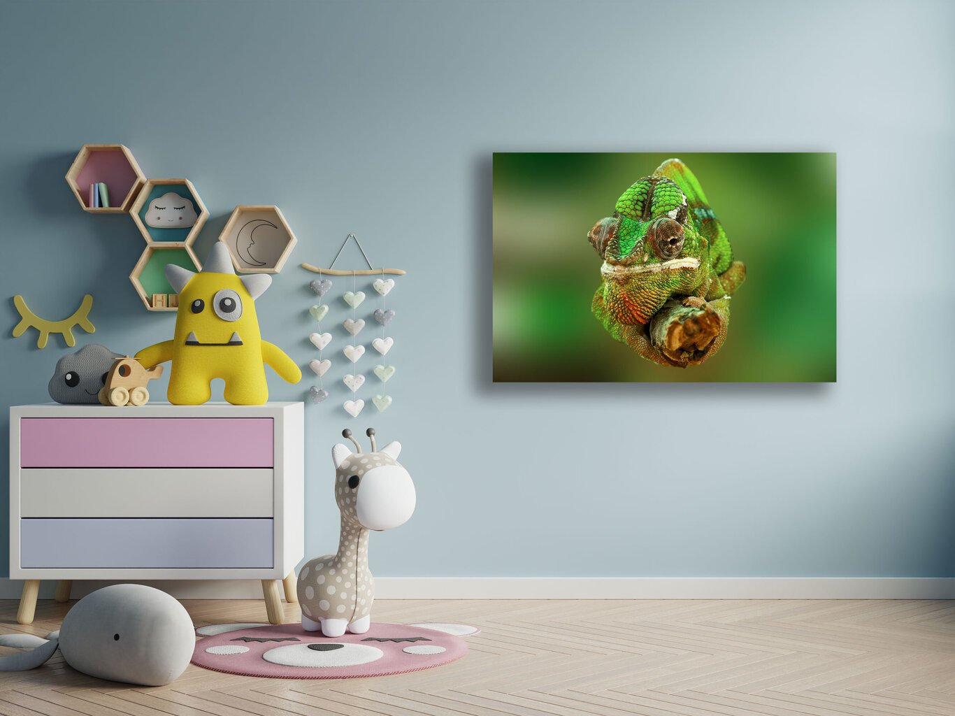 Paveikslas Chameleonas, 100x70 cm цена и информация | Reprodukcijos, paveikslai | pigu.lt