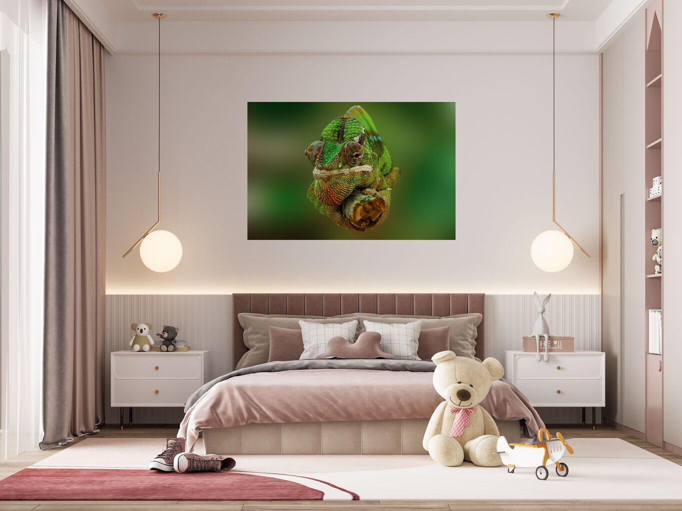 Paveikslas Chameleonas, 100x70 cm цена и информация | Reprodukcijos, paveikslai | pigu.lt