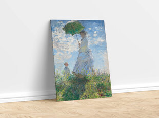 Reprodukcija Woman with a parasol (Claude Monet), 100x70 cm kaina ir informacija | Reprodukcijos, paveikslai | pigu.lt