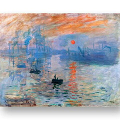 Reprodukcija Impression, Sunrise (Claude Monet), 100x70 cm kaina ir informacija | Reprodukcijos, paveikslai | pigu.lt