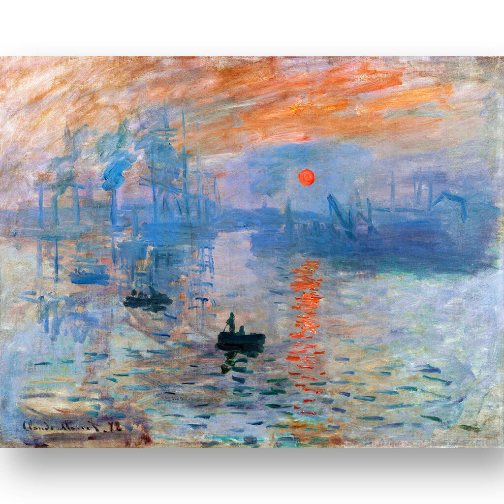 Reprodukcija Impression, Sunrise (Claude Monet), 100x70 cm цена и информация | Reprodukcijos, paveikslai | pigu.lt