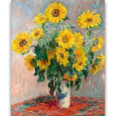 Reprodukcija Bouquet of Sunflowers (Claude Monet), 100x70 cm kaina ir informacija | Reprodukcijos, paveikslai | pigu.lt