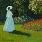 Reprodukcija Lady in the Garden (Claude Monet), 100x70 cm kaina ir informacija | Reprodukcijos, paveikslai | pigu.lt