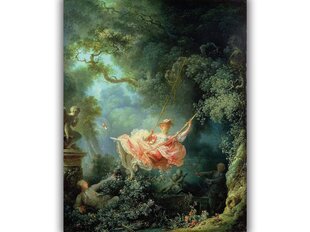 Reprodukcija The Swing (Jean-Honoré Fragonard), 100x70 cm kaina ir informacija | Reprodukcijos, paveikslai | pigu.lt