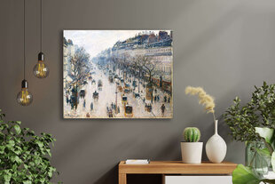 Reprodukcija The Boulevard Montmartre on a Winter Morning (Camille Pissarro), 100x70 cm kaina ir informacija | Reprodukcijos, paveikslai | pigu.lt