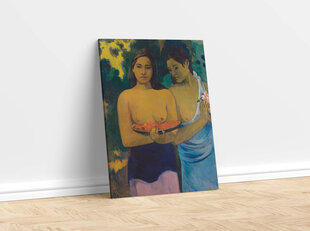 Reprodukcija Two Tahitian Women (Paul Gauguin), 100x70 cm kaina ir informacija | Reprodukcijos, paveikslai | pigu.lt