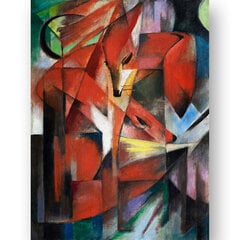 Reprodukcija The Foxes (Franz Marc), 100x70 cm kaina ir informacija | Reprodukcijos, paveikslai | pigu.lt