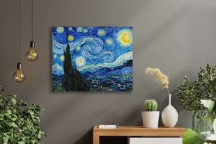 Reprodukcija The Starry Night (Vincent van Gogh), 100x70 cm kaina ir informacija | Reprodukcijos, paveikslai | pigu.lt