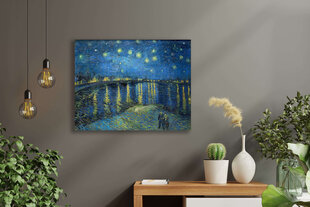 Reprodukcija Starry Night Over the Rhone (Vincent van Gogh), 100x70 cm kaina ir informacija | Reprodukcijos, paveikslai | pigu.lt