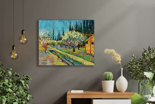 Reprodukcija Orchard Bordered by Cypresses (Vincent van Gogh), 100x70 cm kaina ir informacija | Reprodukcijos, paveikslai | pigu.lt