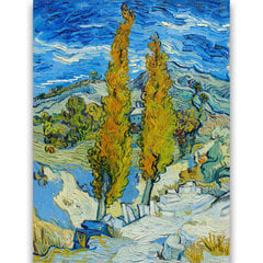 Reprodukcija The Poplars at Saint-Rémy (Vincent van Gogh), 100x70 cm kaina ir informacija | Reprodukcijos, paveikslai | pigu.lt