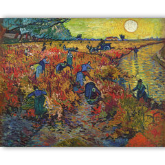Reprodukcija The Red Vineyard (Vincent van Gogh), 100x70 cm kaina ir informacija | Reprodukcijos, paveikslai | pigu.lt