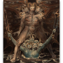Reprodukcija The Great Red Dragon and the Beast from the Sea (William Blake), 100x70 cm kaina ir informacija | Reprodukcijos, paveikslai | pigu.lt
