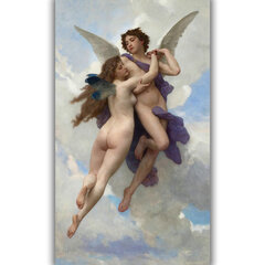 Reprodukcija Cupid and Psyche (William-Adolphe Bouguereau), 100x70 cm kaina ir informacija | Reprodukcijos, paveikslai | pigu.lt