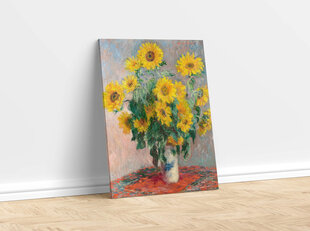 Reprodukcija Bouquet of Sunflowers (Claude Monet), 60x80 cm kaina ir informacija | Reprodukcijos, paveikslai | pigu.lt