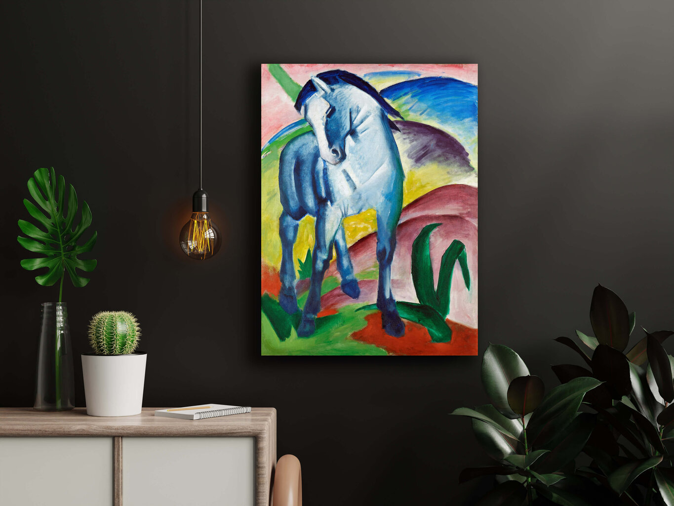 Reprodukcija Blue Horse I (Franz Marc), 60x80 cm kaina ir informacija | Reprodukcijos, paveikslai | pigu.lt