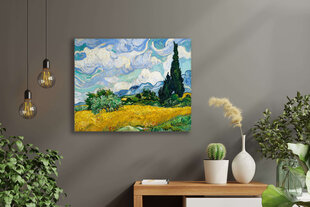 Reprodukcija Wheat Field with Cypresses (Vincent van Gogh), 60x80 cm kaina ir informacija | Reprodukcijos, paveikslai | pigu.lt