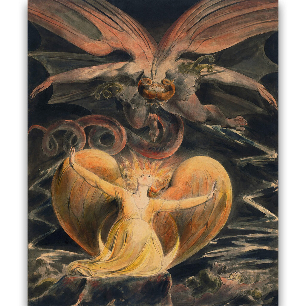 Reprodukcija The Great Red Dragon and the Woman Clothed in the Sun (William Blake), 60x80 cm цена и информация | Reprodukcijos, paveikslai | pigu.lt