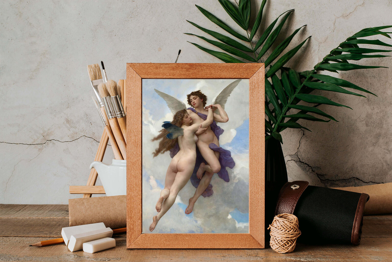 Reprodukcija Cupid and Psyche (William-Adolphe Bouguereau), 60x80 cm kaina ir informacija | Reprodukcijos, paveikslai | pigu.lt