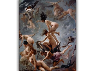 Reprodukcija Witches Going to Their Sabbath (Luis Ricardo Falero) kaina ir informacija | Reprodukcijos, paveikslai | pigu.lt