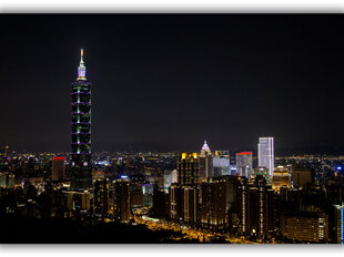 Paveikslas Taipėjus naktį, 40x60 cm kaina ir informacija | Reprodukcijos, paveikslai | pigu.lt