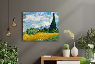 Reprodukcija Wheat Field with Cypresses (Vincent van Gogh), 40x60 cm kaina ir informacija | Reprodukcijos, paveikslai | pigu.lt