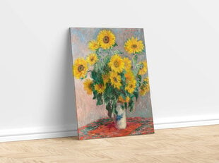 Reprodukcija Bouquet of Sunflowers (Claude Monet), 30x40 cm kaina ir informacija | Reprodukcijos, paveikslai | pigu.lt