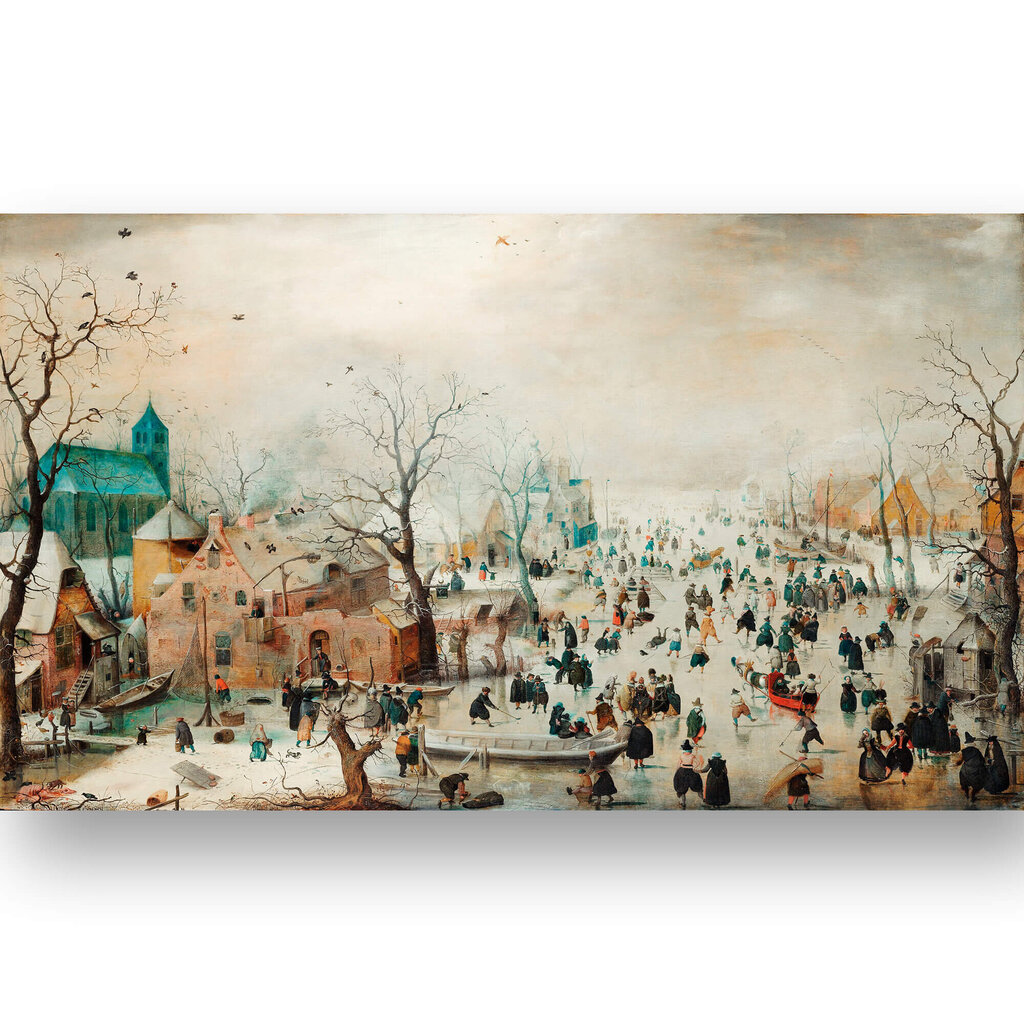 Reprodukcija Winter Landscape with Ice Skaters (Hendrick Avercamp), 30x40 cm kaina ir informacija | Reprodukcijos, paveikslai | pigu.lt
