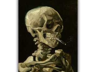 Reprodukcija Head of a skeleton with a burning cigarette (Vincent van Gogh), 30x40 cm kaina ir informacija | Reprodukcijos, paveikslai | pigu.lt