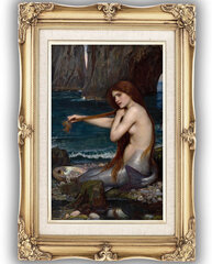 Reprodukcija A Mermaid (John William Waterhouse), 30x40 cm kaina ir informacija | Reprodukcijos, paveikslai | pigu.lt