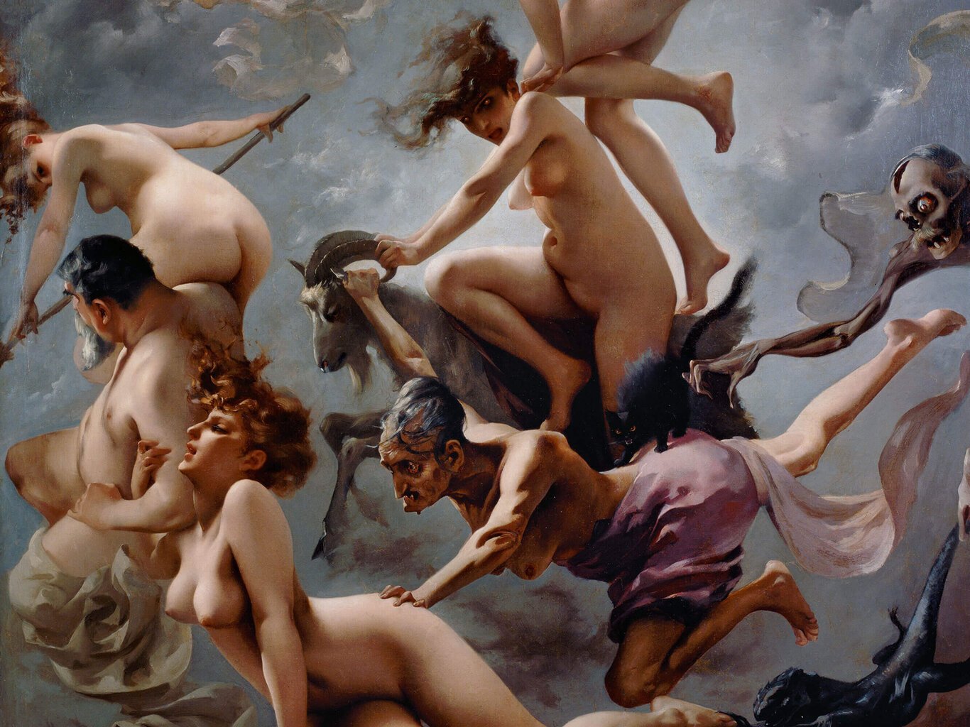 Reprodukcija Witches Going to Their Sabbath (Luis Ricardo Falero) kaina ir informacija | Reprodukcijos, paveikslai | pigu.lt