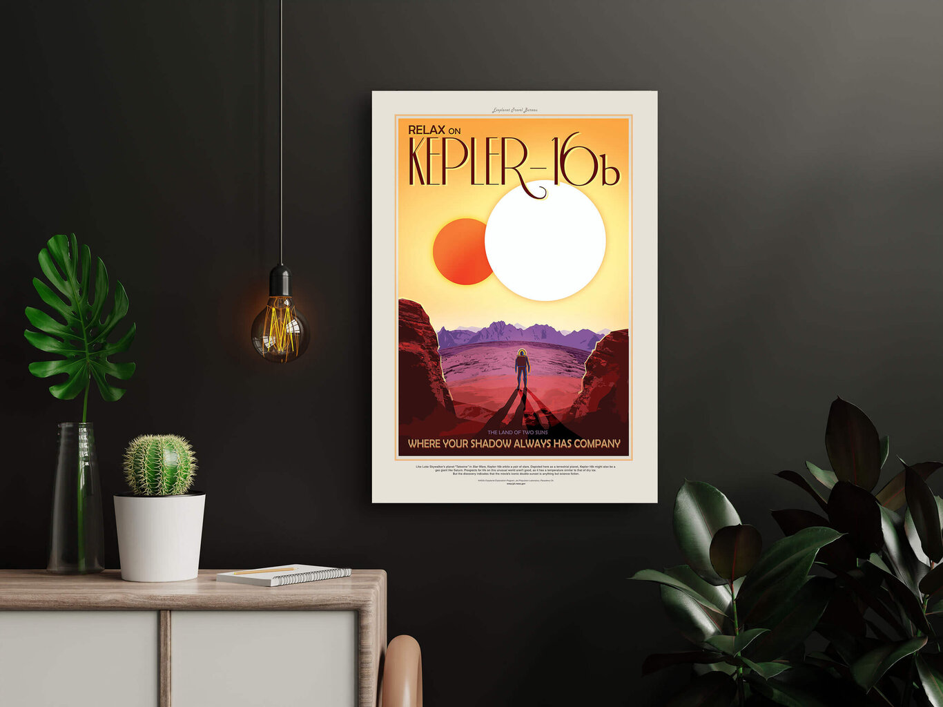 Plakatas NASA: Kepler 16b, 59x84 cm (A1), kaina ir informacija | Reprodukcijos, paveikslai | pigu.lt