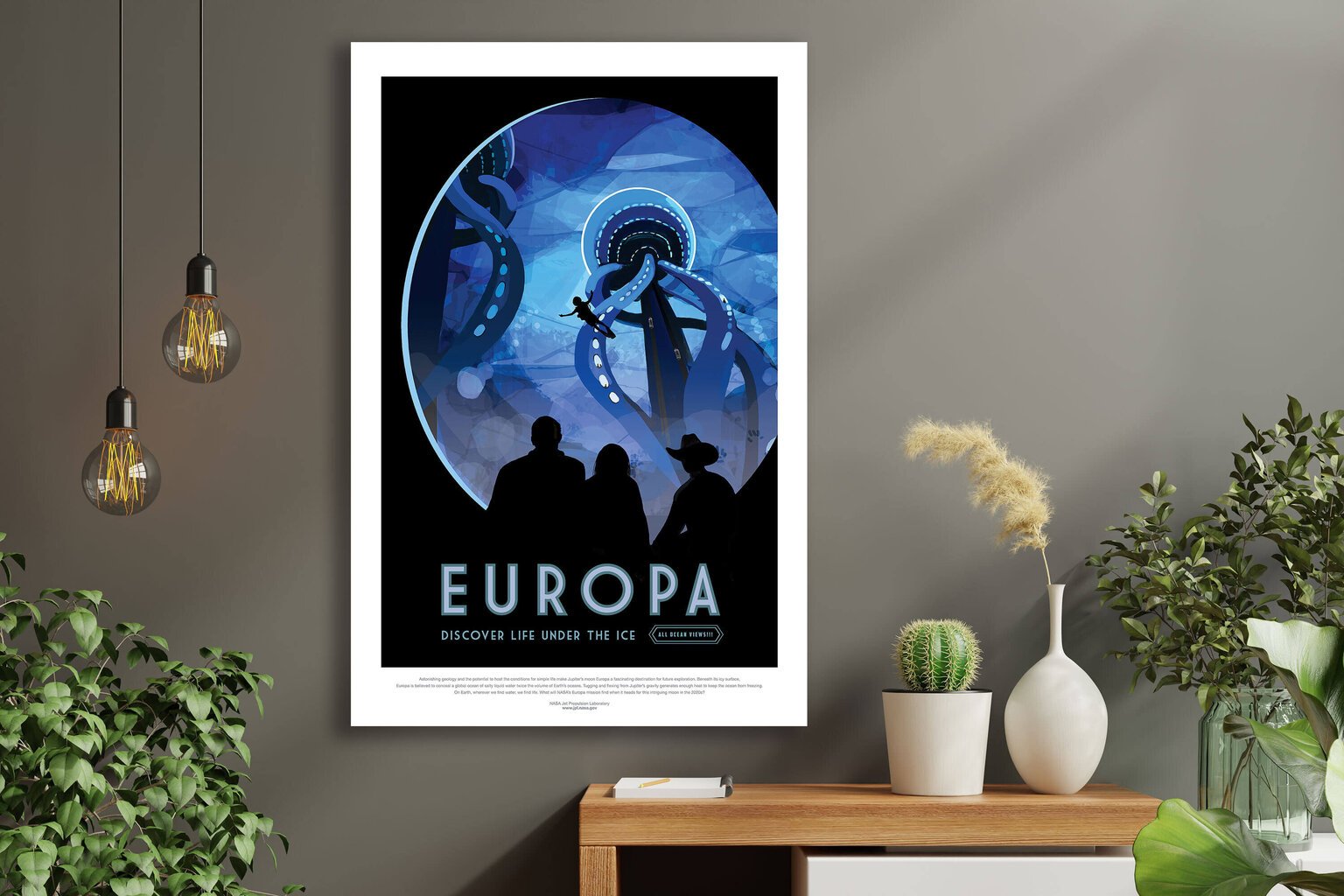 Plakatas NASA: Europa, 59x84 cm (A1), kaina ir informacija | Reprodukcijos, paveikslai | pigu.lt