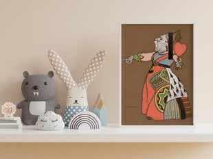 Vintažinis plakatas vaikams Alisa Stebuklų Šalyje: Širdžių karalienė, 59x84 cm (A1), kaina ir informacija | Reprodukcijos, paveikslai | pigu.lt