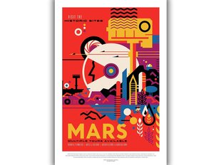 Плакат НАСА: Марс, 42 x 59 см (A2), цена и информация | Репродукции, картины | pigu.lt