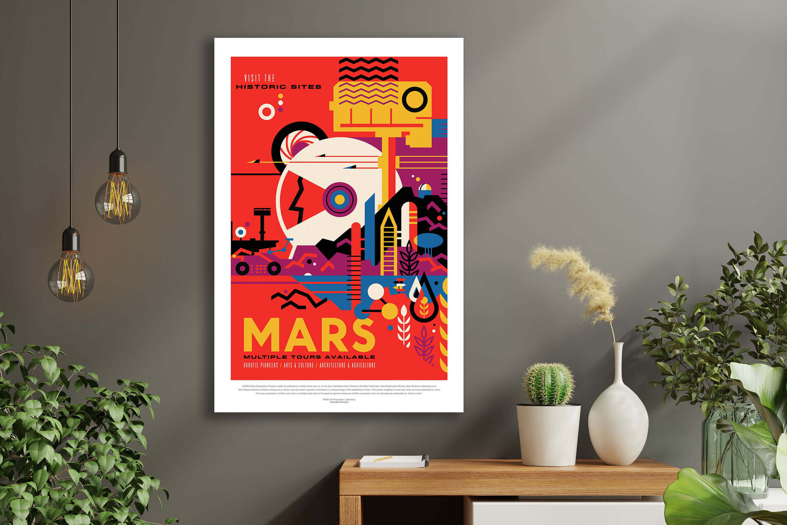 Plakatas NASA: Mars, 42x59 cm (A2), kaina ir informacija | Reprodukcijos, paveikslai | pigu.lt