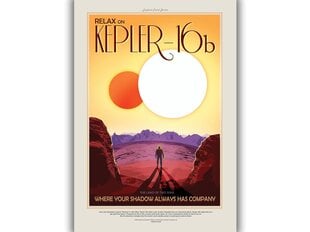 Плакат НАСА: Кеплер 16б, 42х59 см (А2), цена и информация | Репродукции, картины | pigu.lt