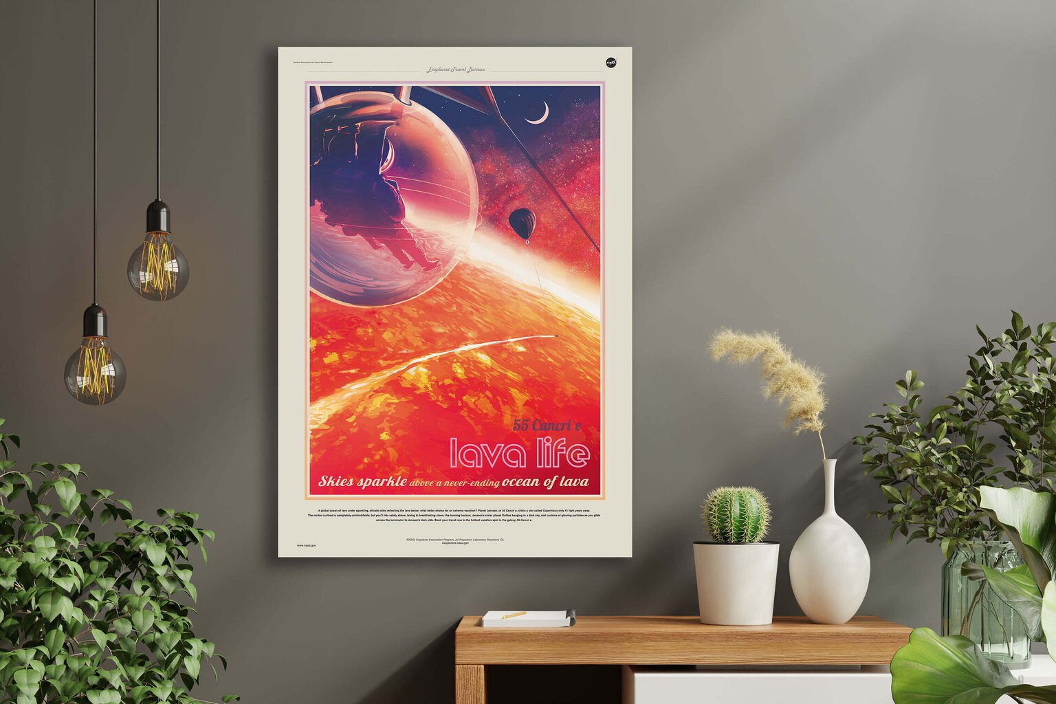 Plakatas NASA: 55 Cancri e, 42x59 cm (A2), kaina ir informacija | Reprodukcijos, paveikslai | pigu.lt