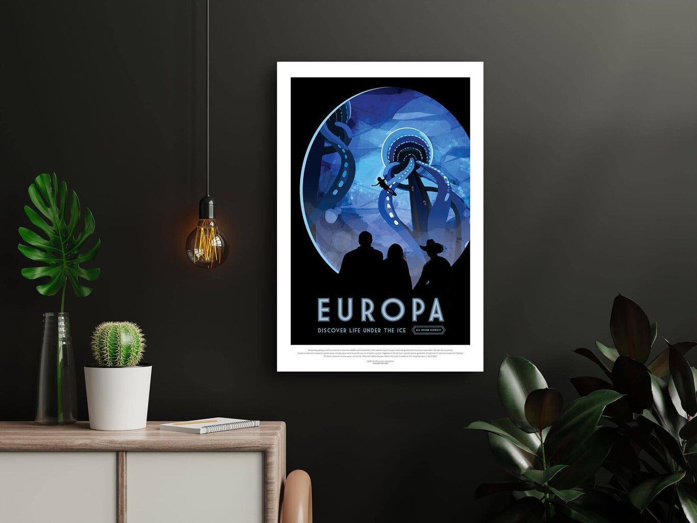 Plakatas NASA: Europa, 42x59 cm (A2), kaina ir informacija | Reprodukcijos, paveikslai | pigu.lt